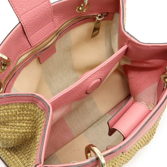 GUCCI Pink Leather Bamboo Shoulder Bag - Picture 7 of 10